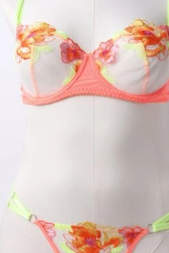 Multi Embroidered Lingerie Set 5 Multi Embroidered Lingerie Set -You And All Fashion Store cwl000212 51b multi 3