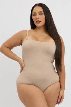 Beige Seamless Sculpting Bodysuit